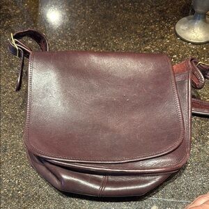 Coach Burgundy Leather Crossbody Bag